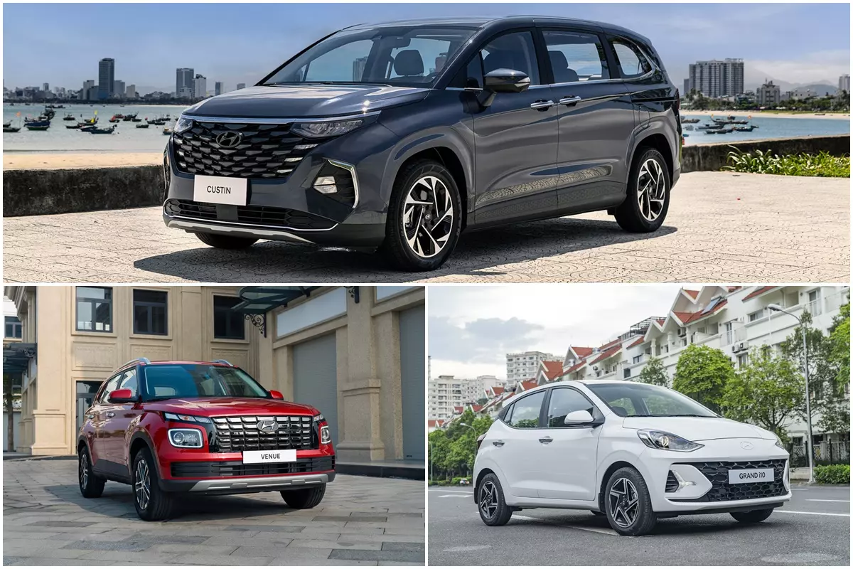 Khách hàng mua ô tô Hyundai mới có cơ hội nhận một trong ba mẫu xe Custin, Venue, Grand i10.